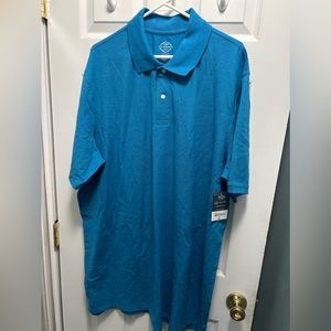 Men’s 2XL tall blue collared polo shirt